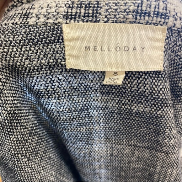 Melloday Textured Tweed Style Open Front Jacket - Picture 10 of 16